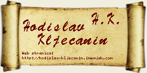 Hodislav Klječanin vizit kartica